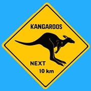 Roadsign Magnet - Kangaroo